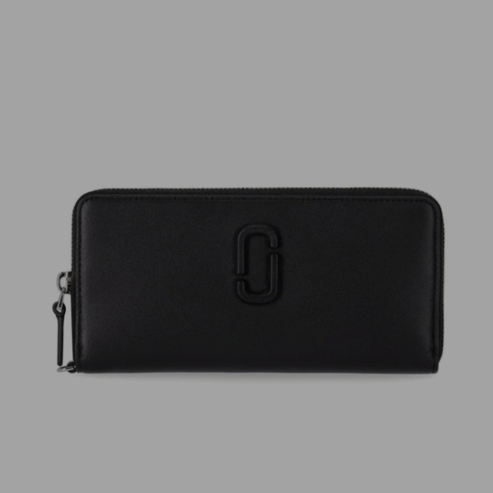Marc Jacobs Black Leather Zip-Around Wallet with Wristlet - Picture 5 of 9